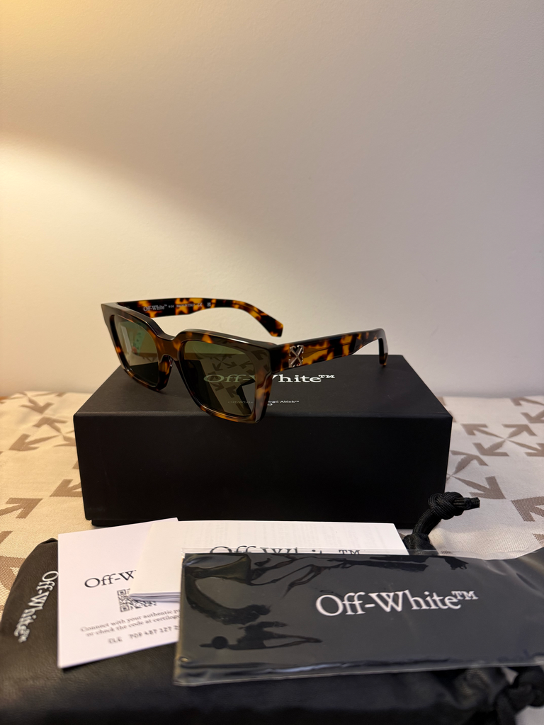 Off-White sunglasses Branson Havana green glasses 