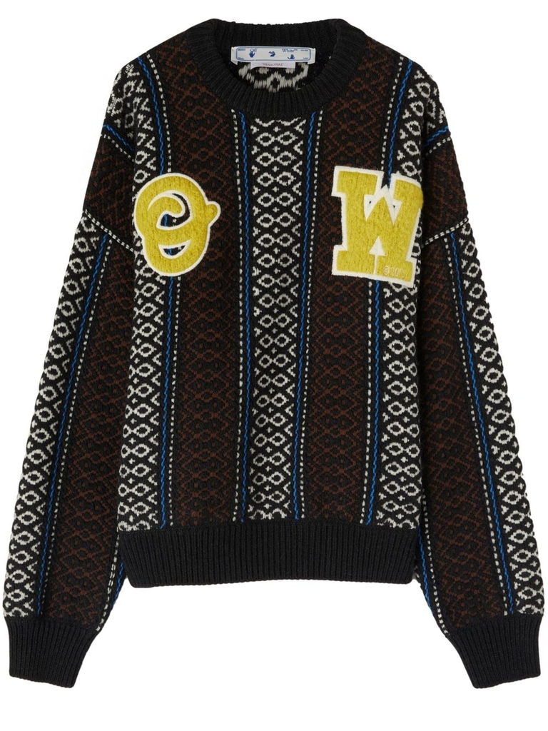 Off-White Felpa wol gebreid met logo